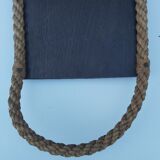 Vintage wooden and rope tray
