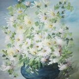 Table old bouquet of flowers frame dore