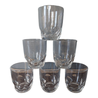 6 verres vintage