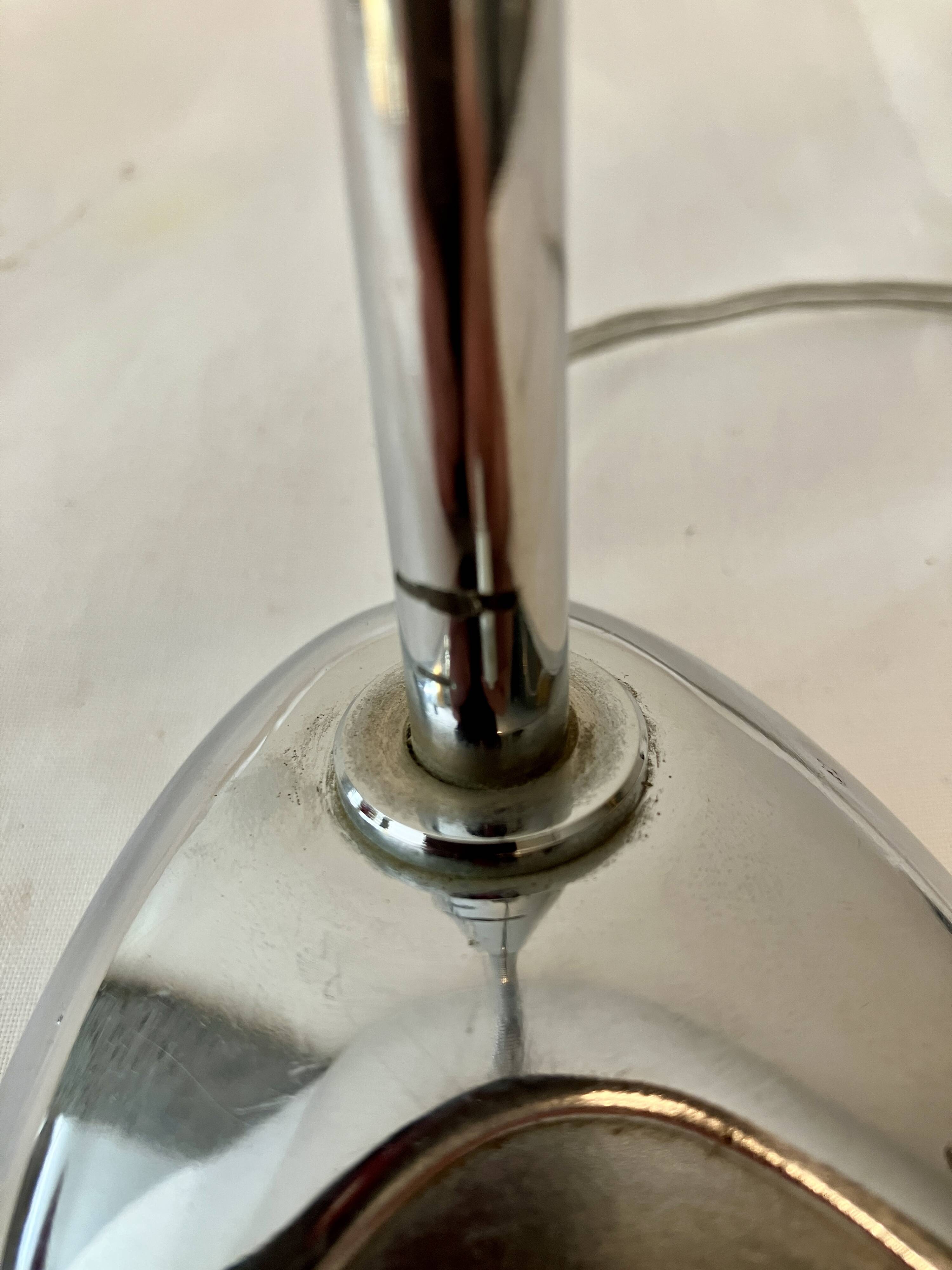 1960s steel and chrome desk lamp
