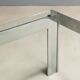 Vintage coffee table in metal and glass, Italian design from the 1970s.