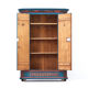 Rustic Farmhouse Folk Art Painted Bridal Cabinet from 1841