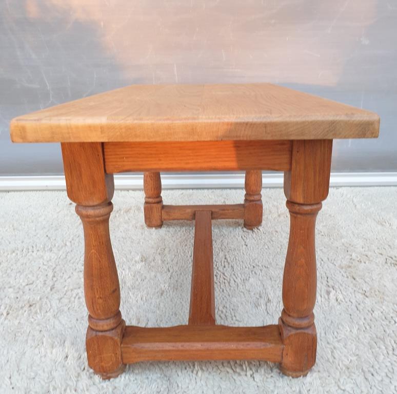 Coffee table with balusters in the manner of farmhouse tables