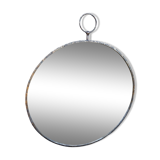 Round patinated mirror
