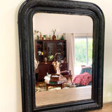 Louis Philippe mirror of the period with the plate repainted in nour