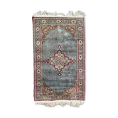 Tapis vintage en soie et coton Kayseri Turquie 102x21cm