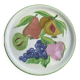 Decorative plate to hang, fruit model, in enamelled ceramic, Les Fruits, signed Luciano