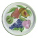 Decorative plate to hang, fruit model, in enamelled ceramic, Les Fruits, signed Luciano