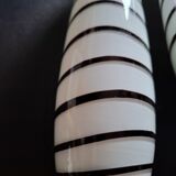 Set of 2 handcrafted opaline vases