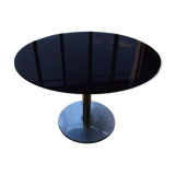 Chrome and glass dining table