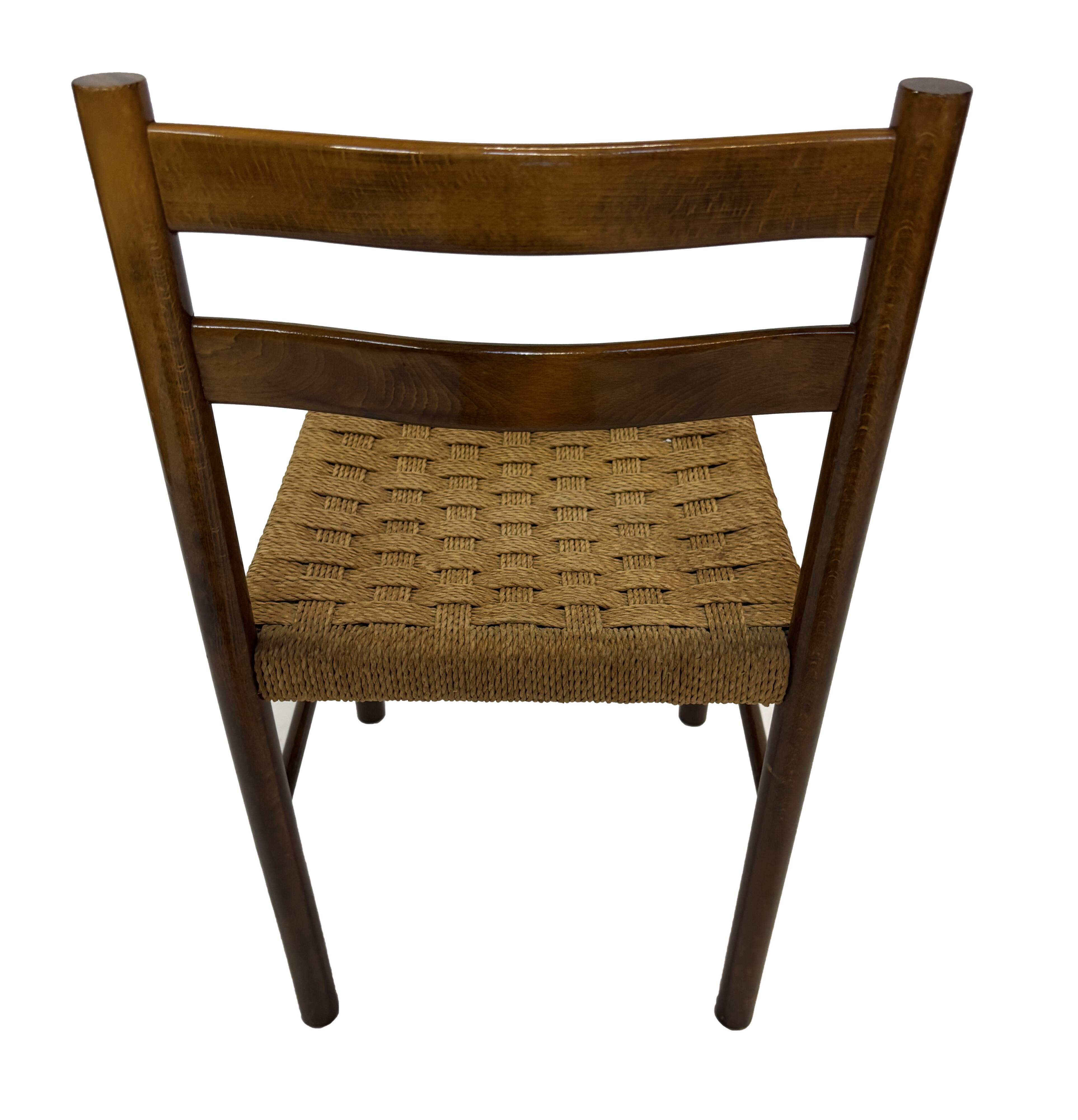 Vintage chair danish design papercord 60s dining chair