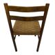 Chaise vintage danoise en corde et bois, années 60