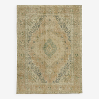 1980s 288 cm x 378 cm beige wool carpet