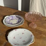 Old pie dish with 2 handles, golden wheat patterns, D28.