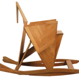 Sculptural rocking chair origami bird