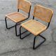 Ensemble de 4 chaises Cesca B32 conçues par Marcel Breuer, cadre noir.
