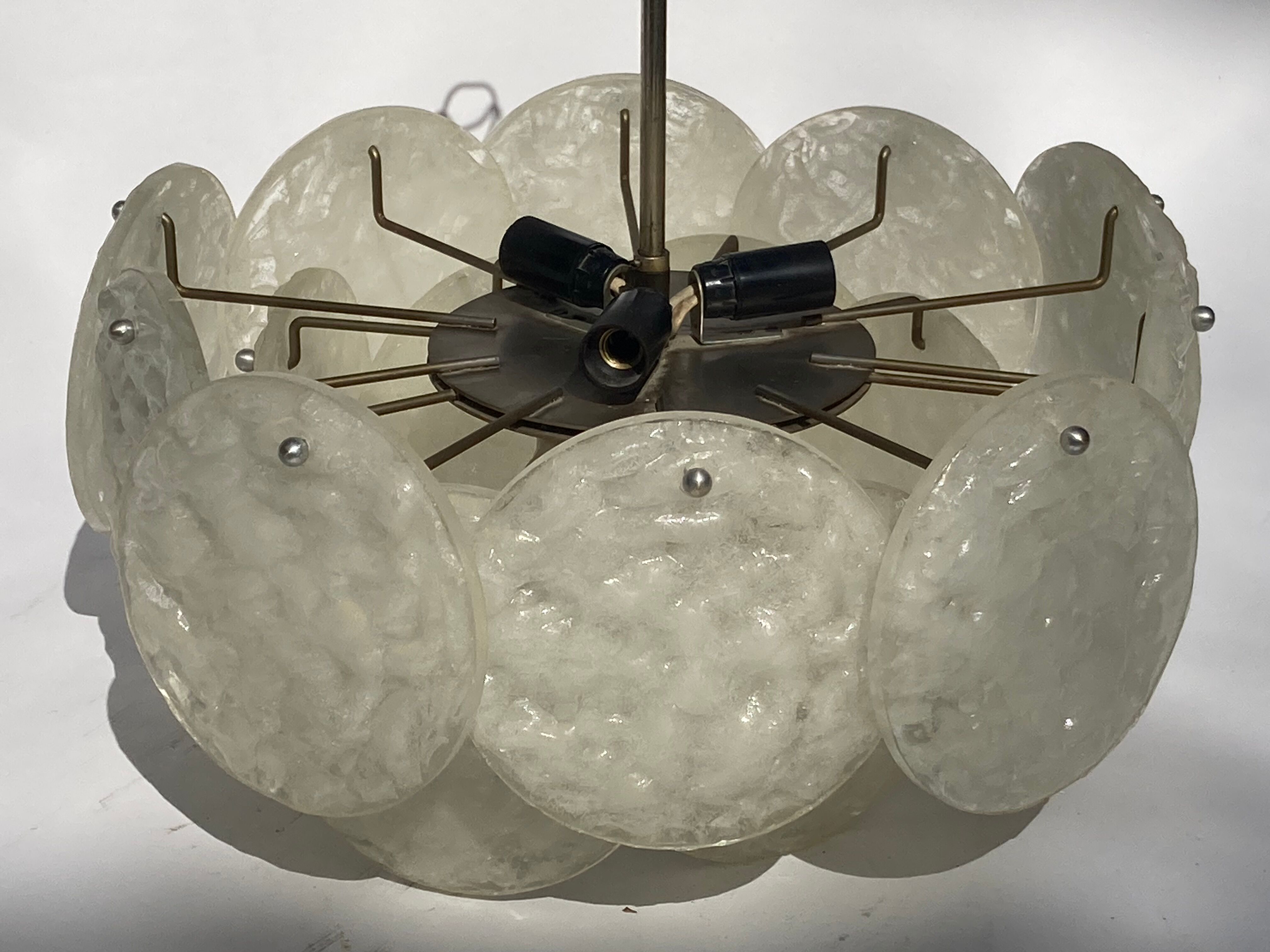Kalmar Ice glass chandelier from Austria