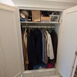 White solid wood wardrobe