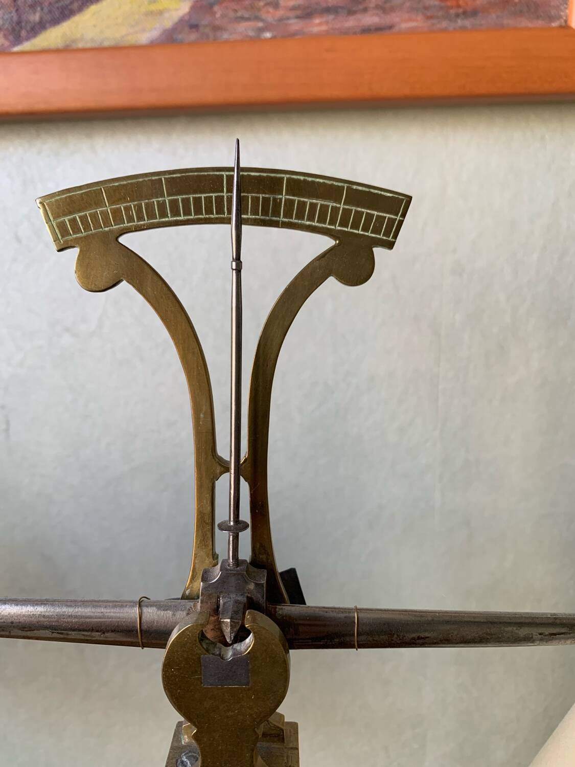 Pair of brass table lamps