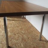 70's chrome teak table