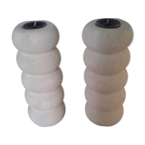 Pair of stone candlesticks