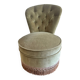 Fauteuil crapaud en velours