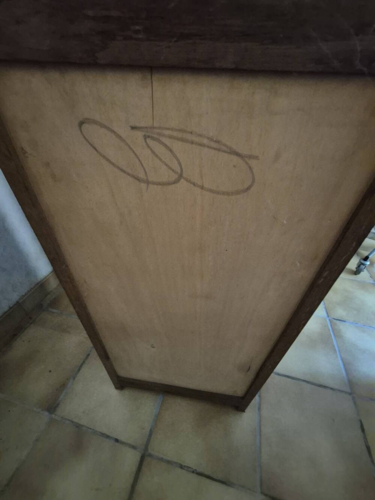 Filing cabinet with curtain, lock and key