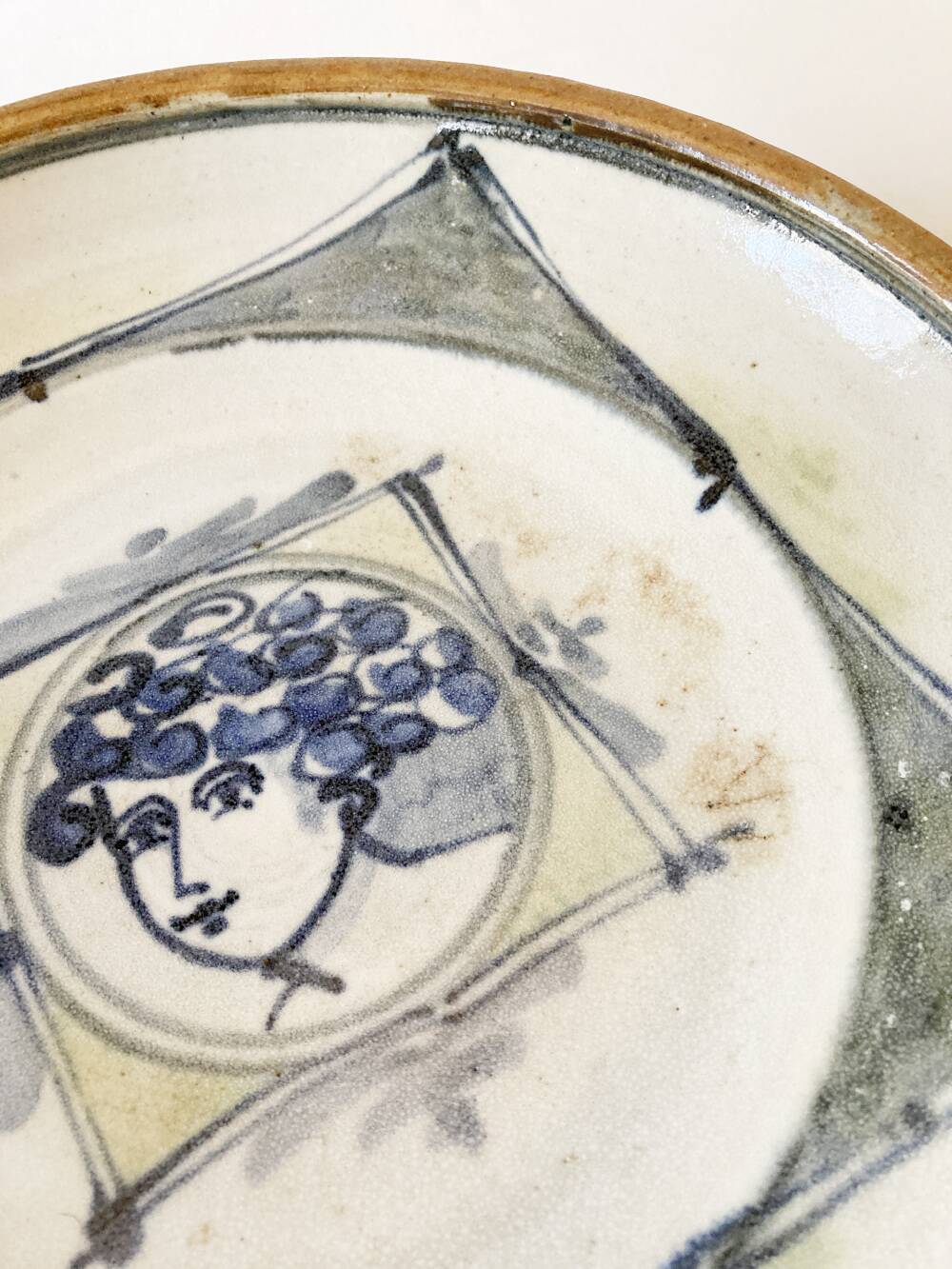 Ceramic dish signed Patrick Lefebvre