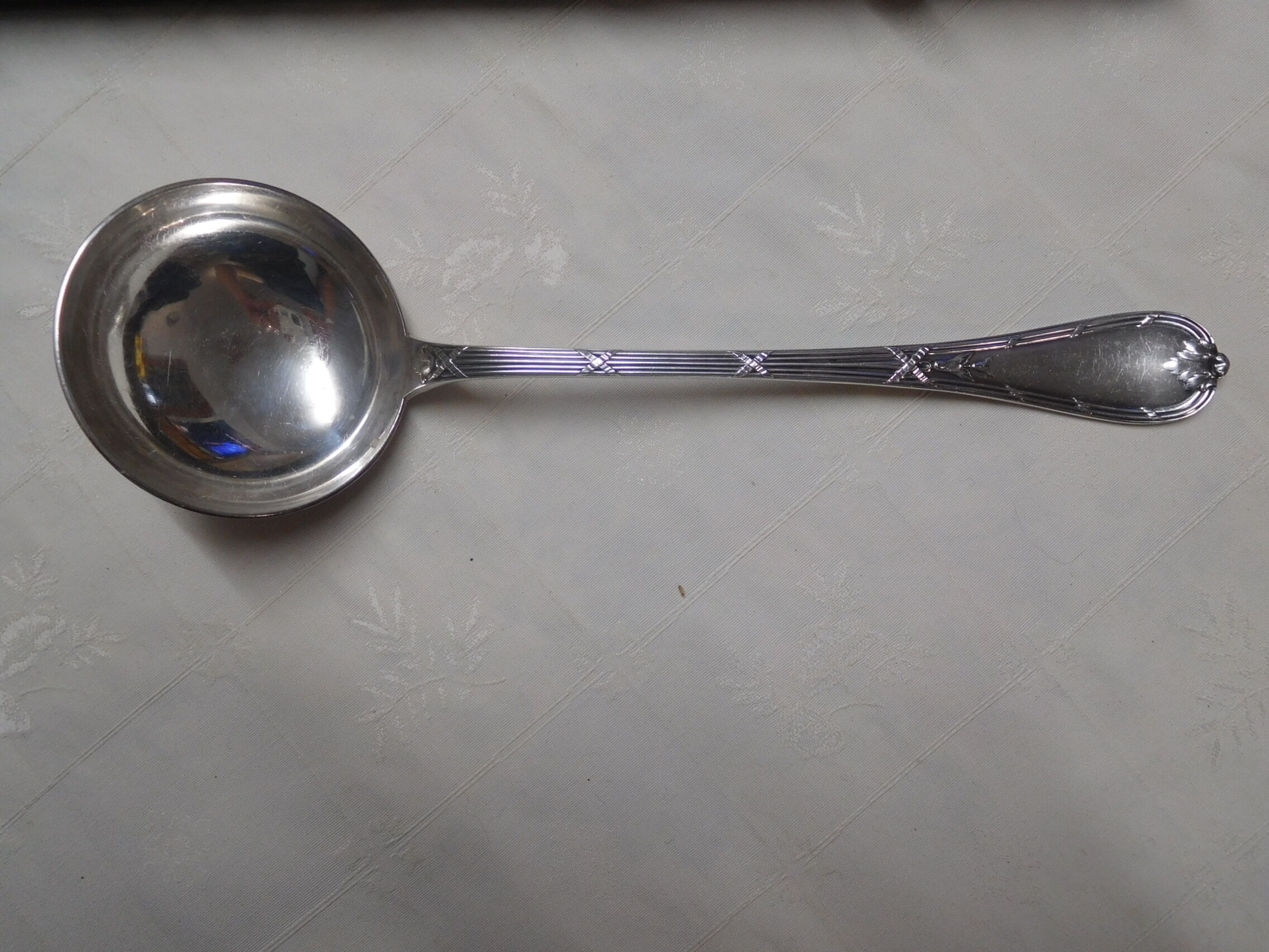 Christofle service old model cross ribbons in silver plated metal