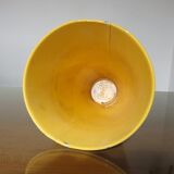 Cache pot tripod in pale green metal and yellow 50 60 years