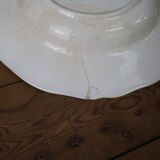 5 vintage Sarreguemines hollow plates, Castle model