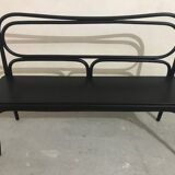 Black wood bench