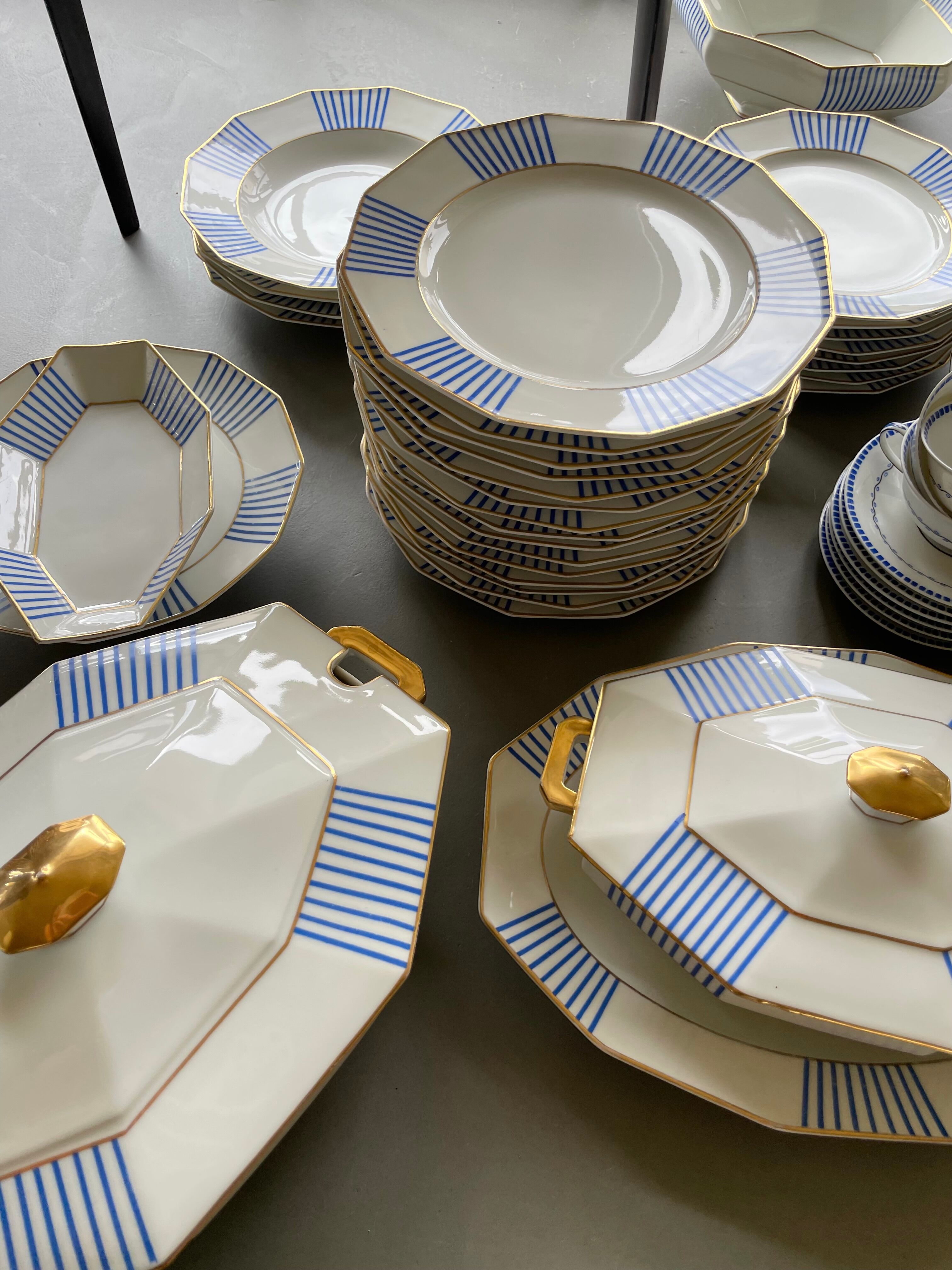 Set XXL crockery Limoges A.Lanternier