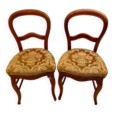 Paire de chaises de style Louis Philippe