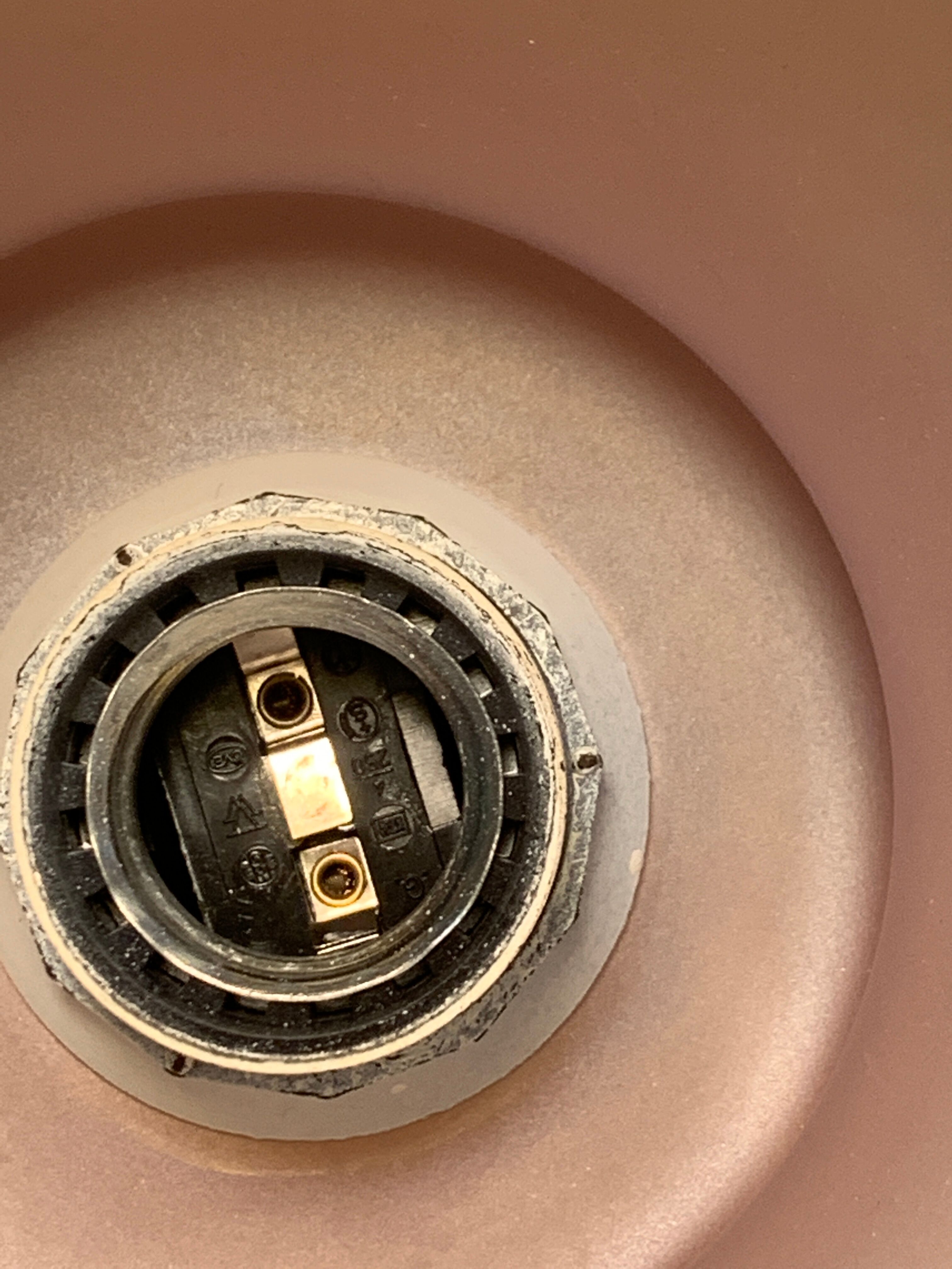 Vintage pink opaline pendant light