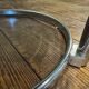 Table d’appoint vintage en verre fumé et chrome