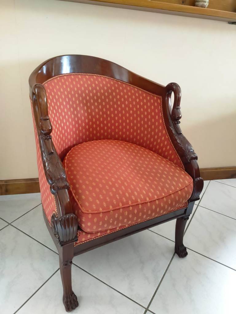 Mahogany armchair in First Empire style