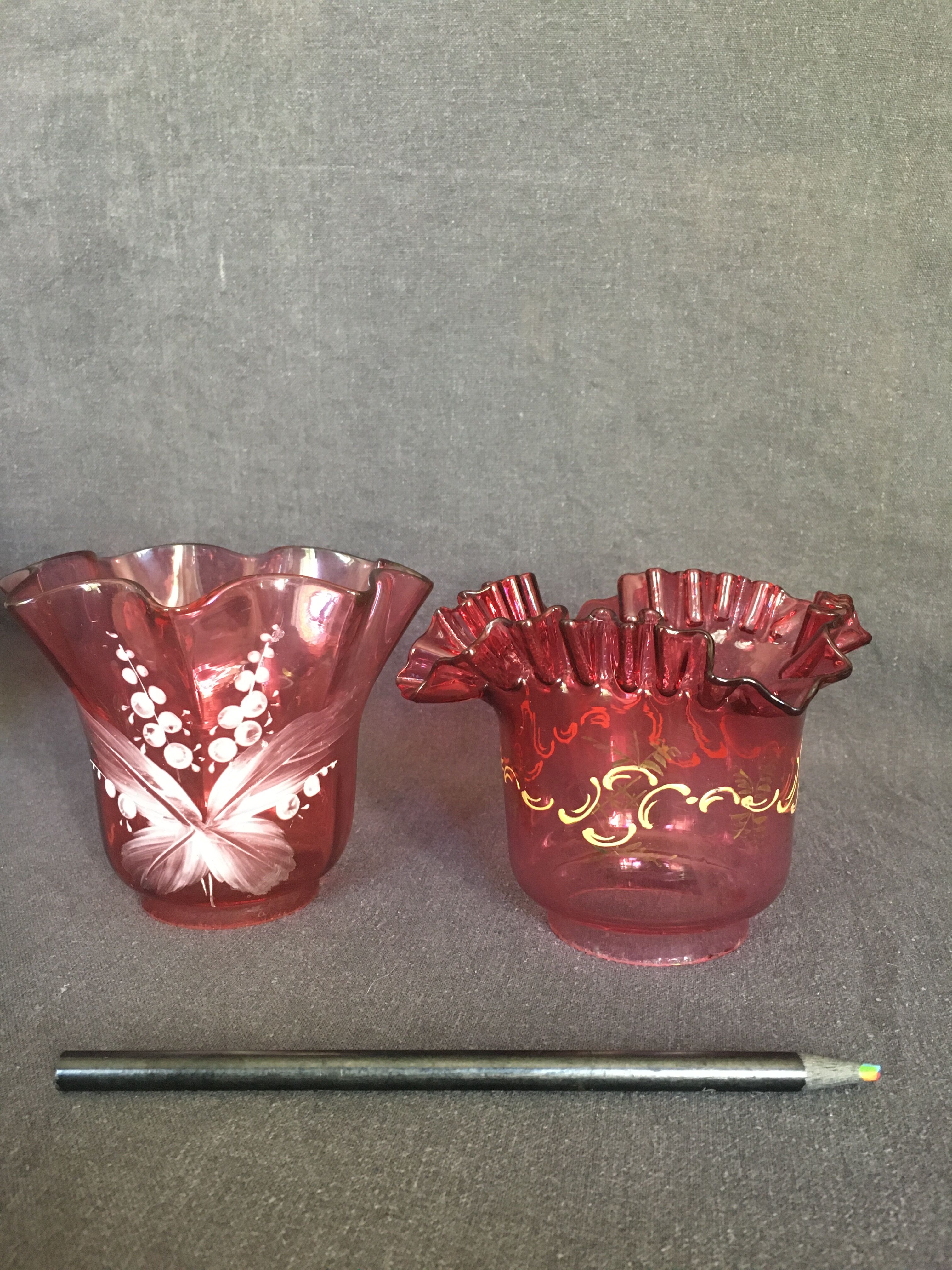 Enamelled red tulips