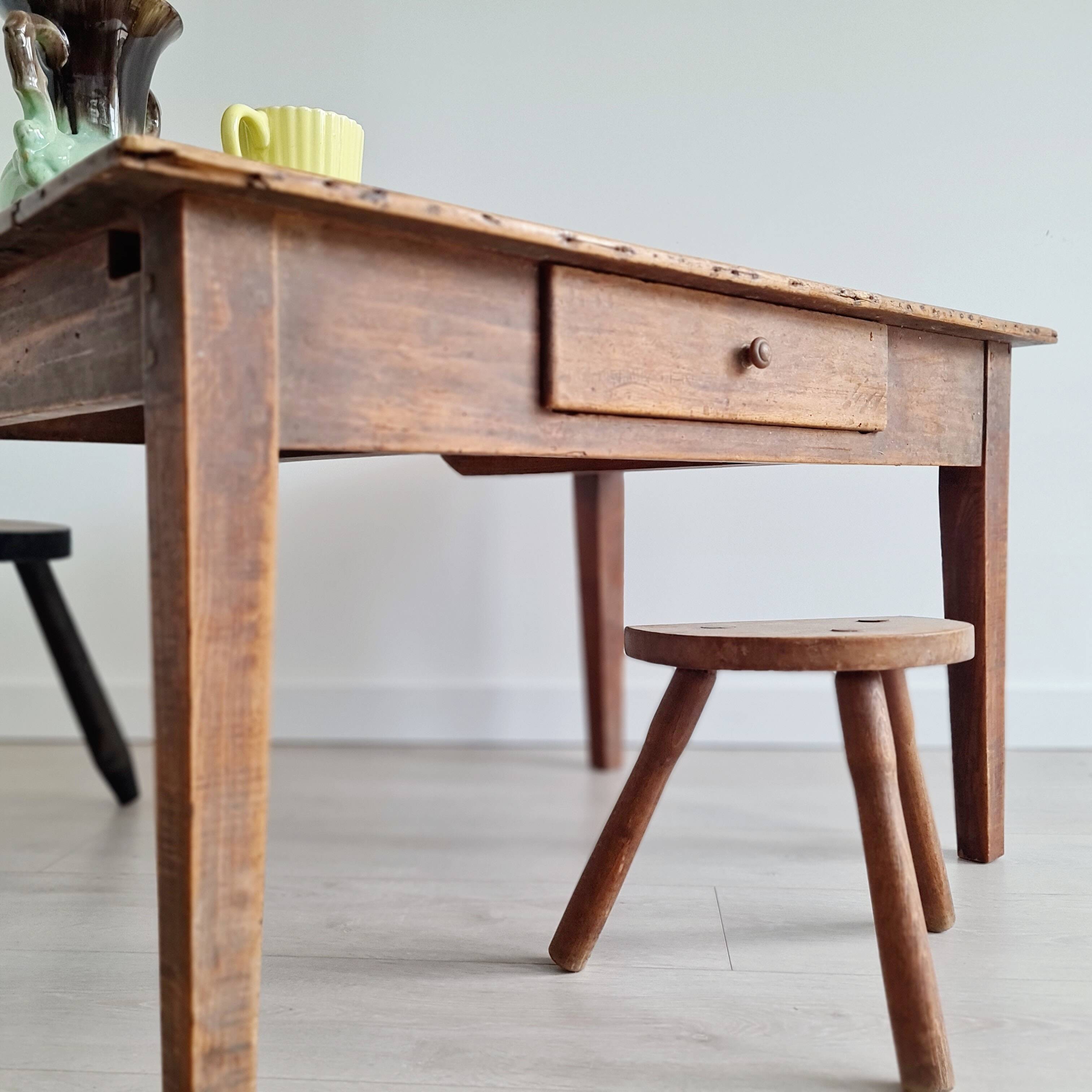 Antique low farmhouse table