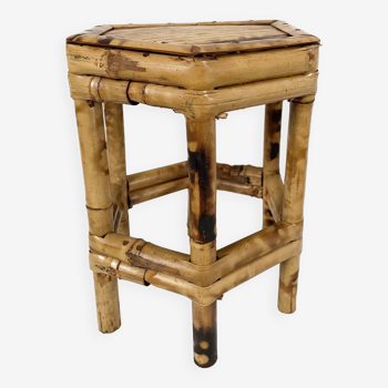 Hexagonal bamboo stand 70's