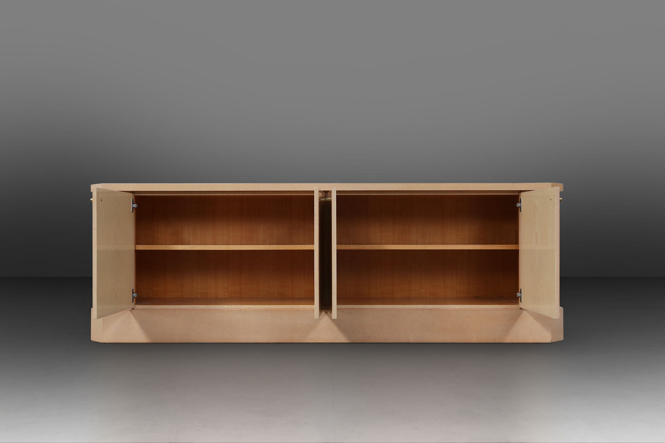 Ivory lacquer sideboard by Jean-Claude Dresse