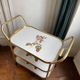 Golden trolley on wheels