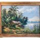 REMILANDOU, HSP landscape fisherman’s cabin Congo signed 20th century