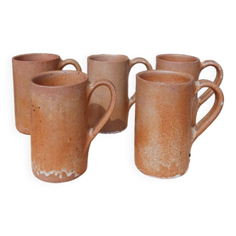 5 mugs handmade France