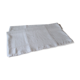 Old linen sheet early twentieth monogrammed & hand embroidered