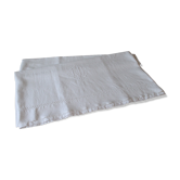 Drap ancien en lin début XXe monogrammé & brodé main