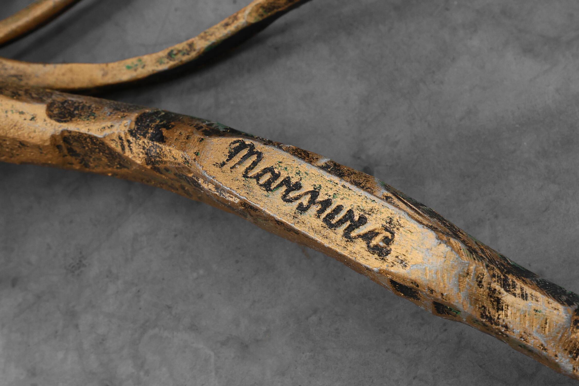 Mid-century forged metal coffee table by Salvino Marsura, Italy 1960s