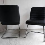 Fauteuil vintage cuir noir