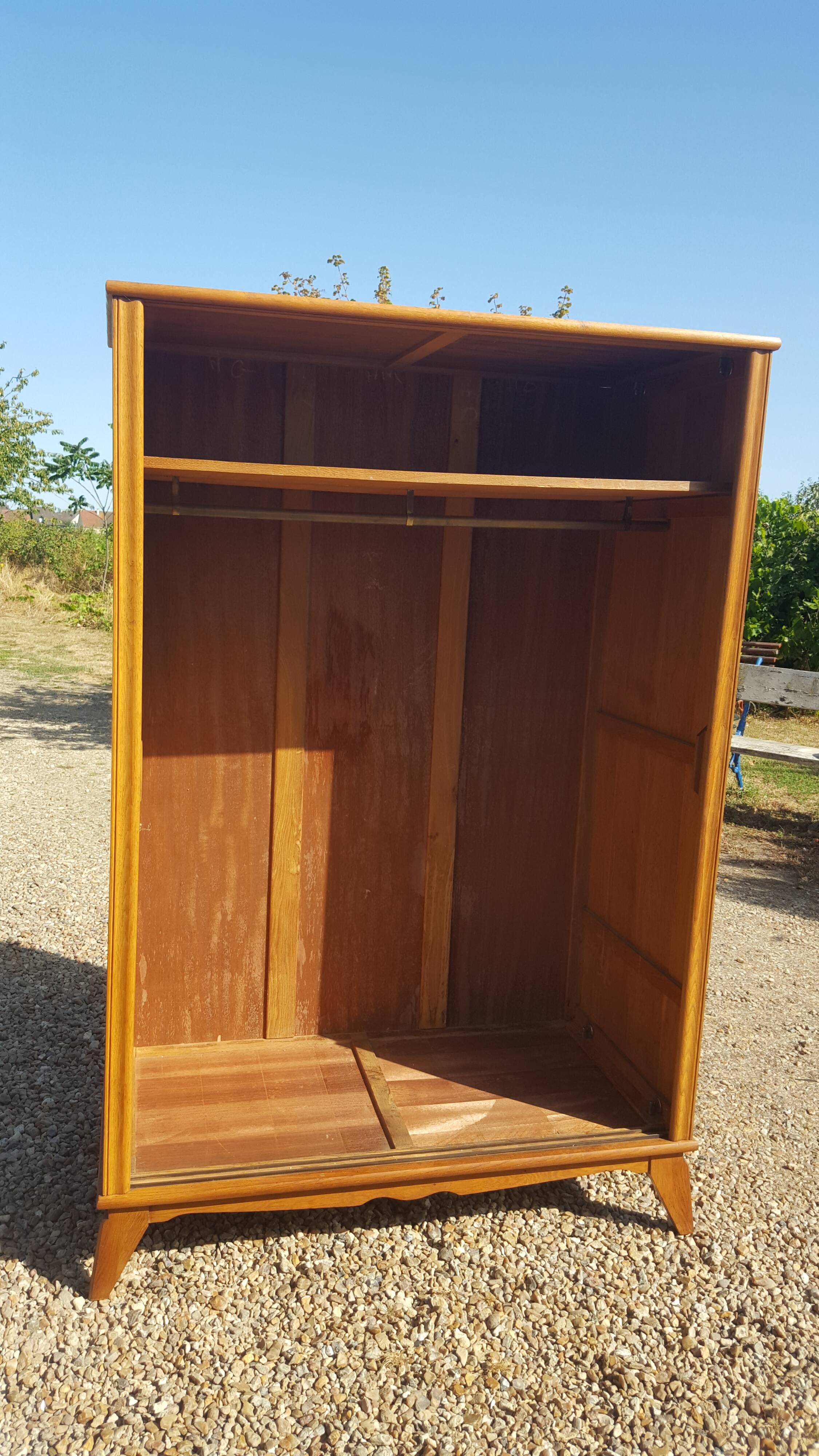 Scandinavian vintage cabinet sliding doors