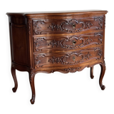 Petite commode de style Louis XV en chêne massif fin XIXème